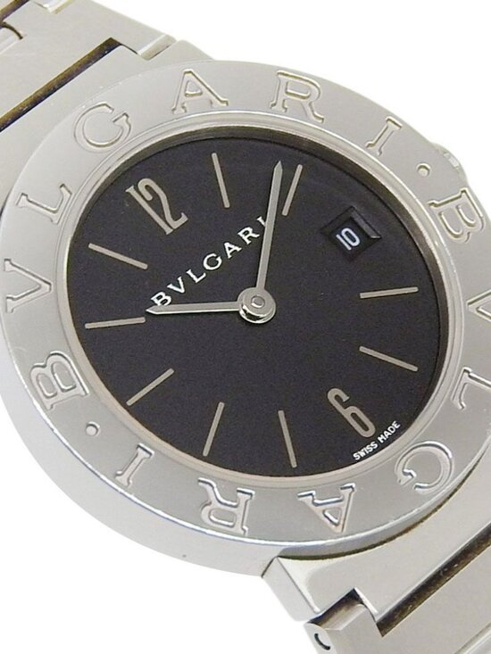 Bvlgari Stainless Steel Silver Kuo Analog Display Black Dial Watch main image 7